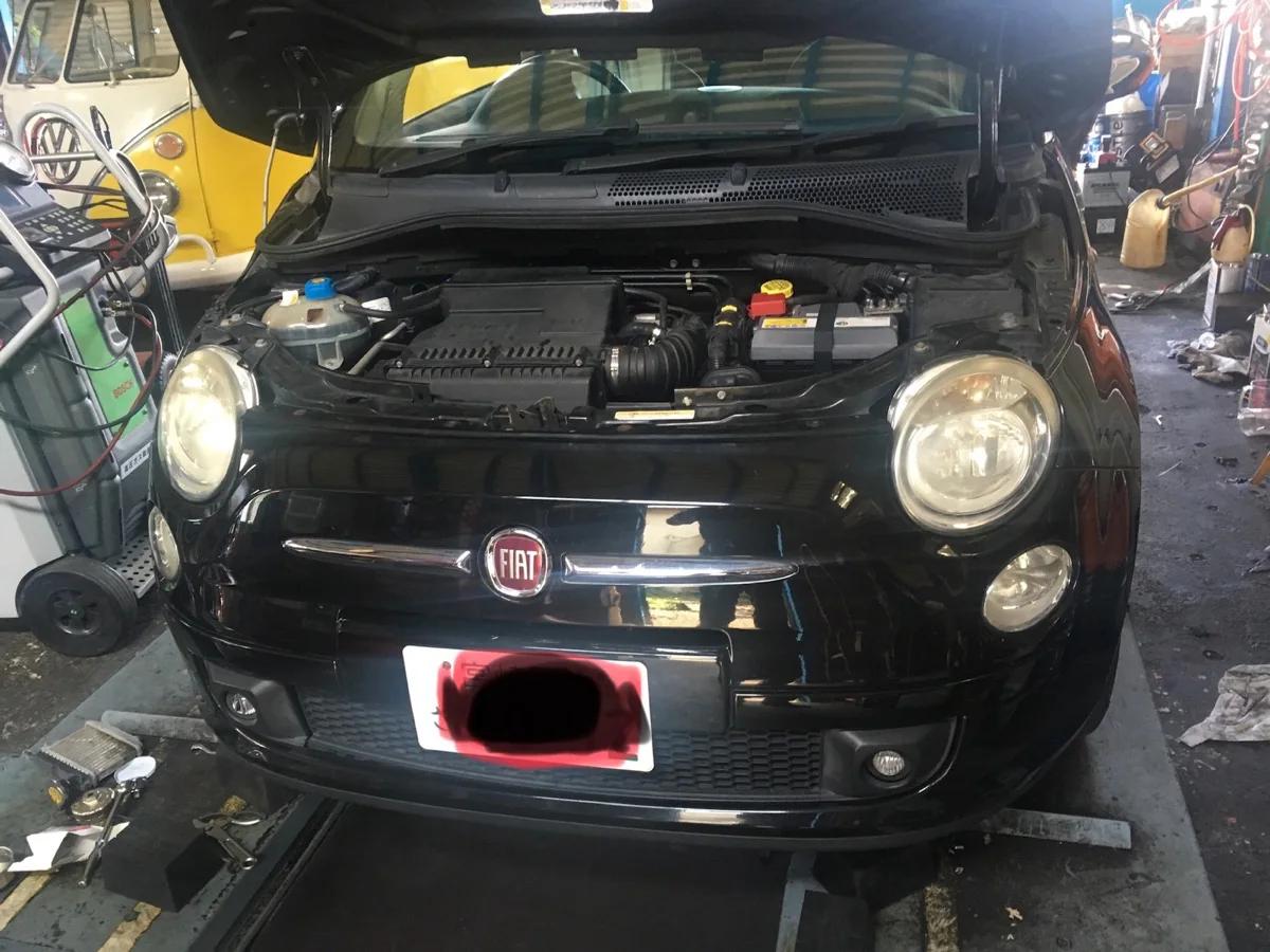 FIAT500 ライトコーティング 作業画像 01