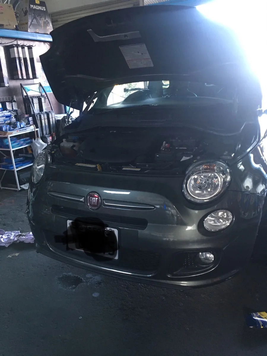FIAT500 ツインエア　車検 作業画像 01