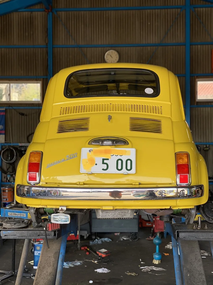 チンクエチェント　車検整備 作業画像 03